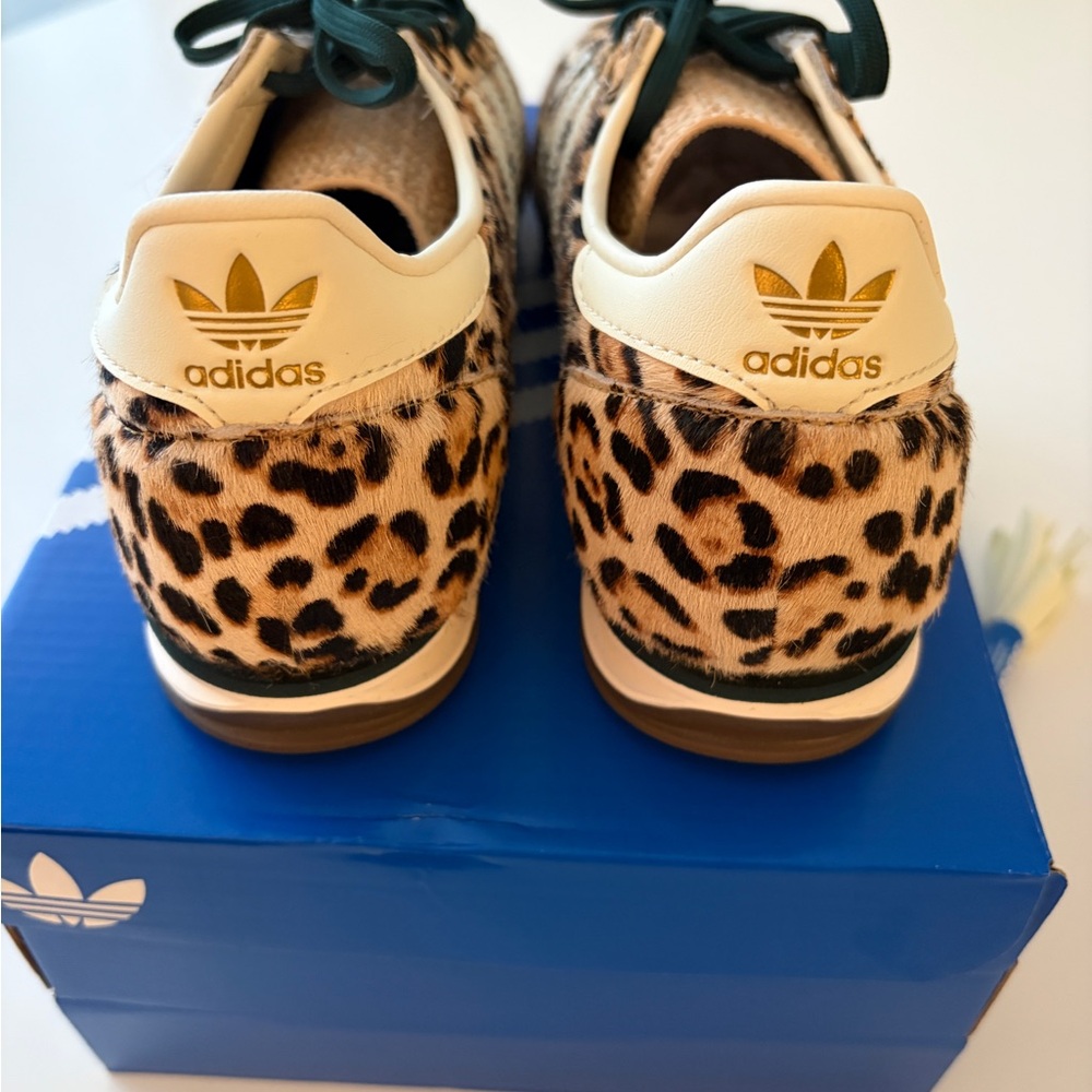 Adidas Leopard Print Sneakers Brand New With Tags SL 72 OG Size 8.5 - Picture 2 of 5